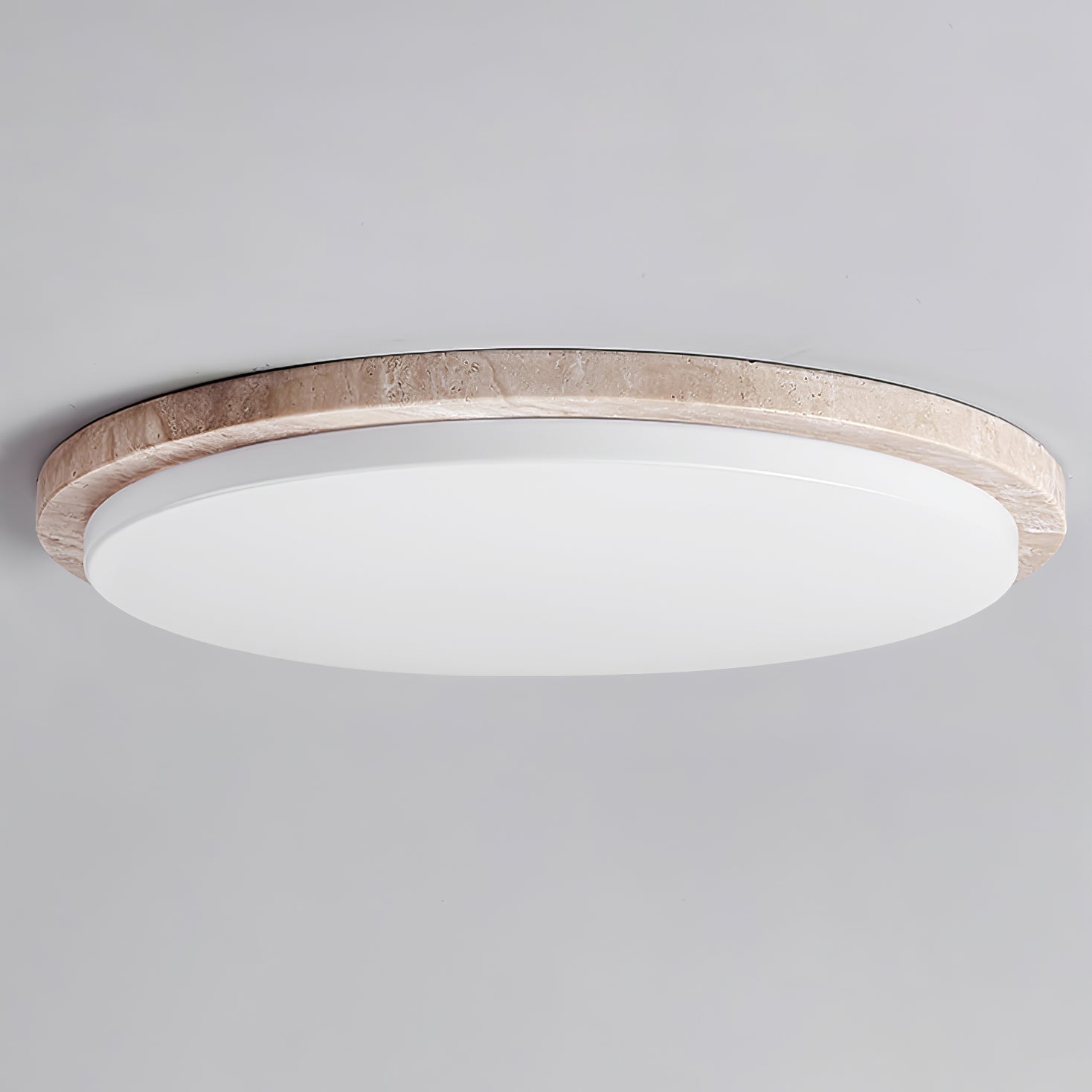 Etala Smooth-Edge Travertine Ceiling Light - Kingsley Beaumont