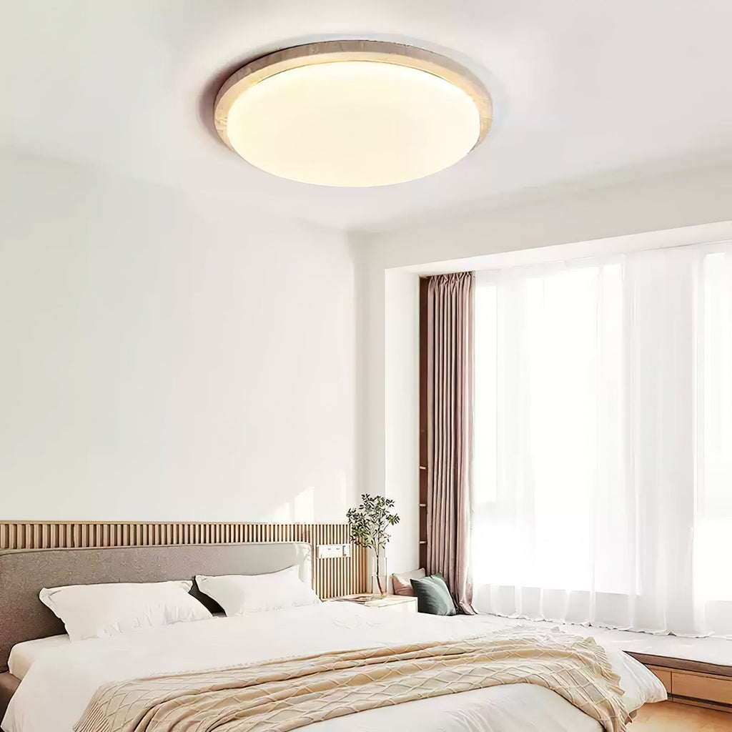 Etala Smooth-Edge Travertine Ceiling Light - Kingsley Beaumont