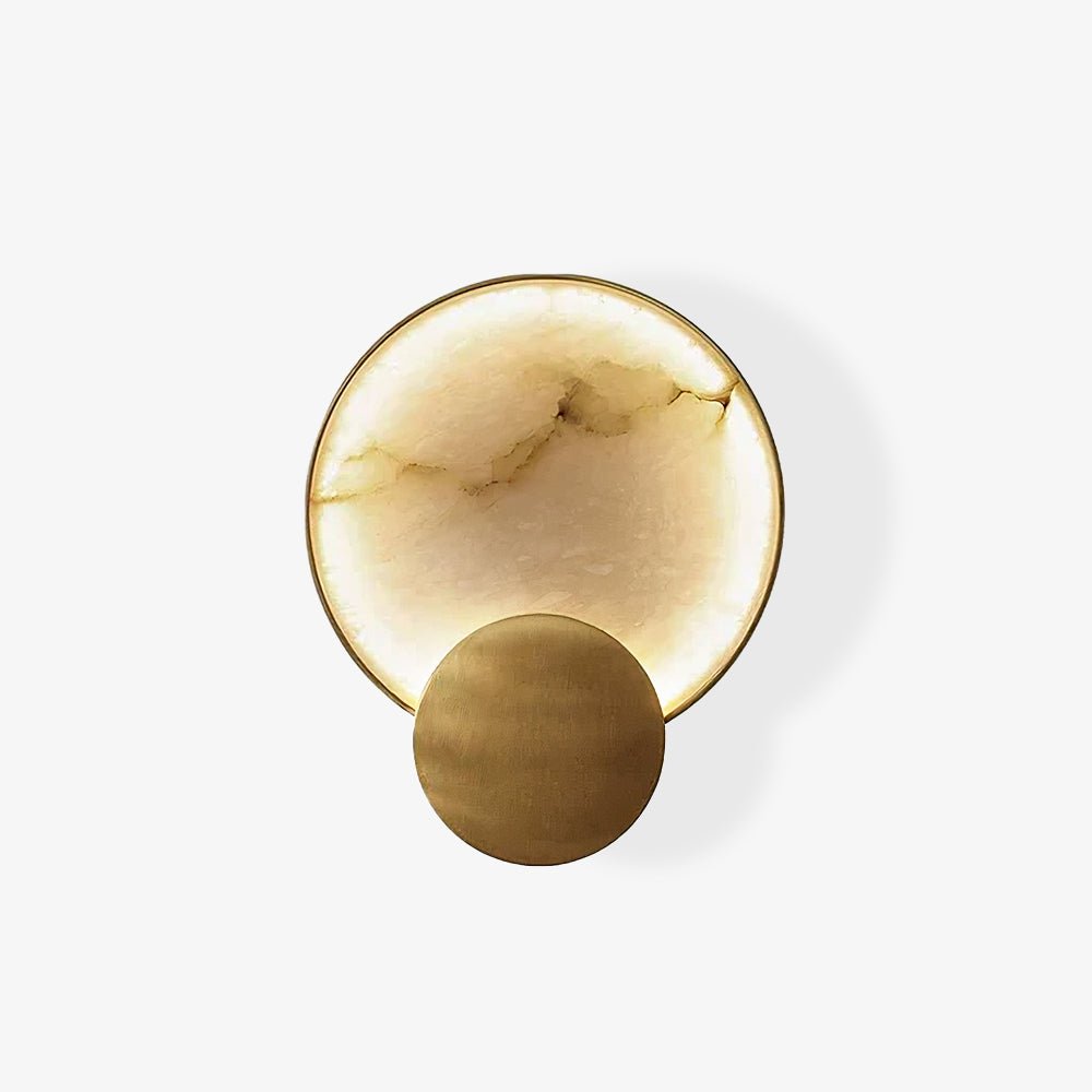 Myvelarae Wall Light Circular in Alabaster - Kingsley Beaumont