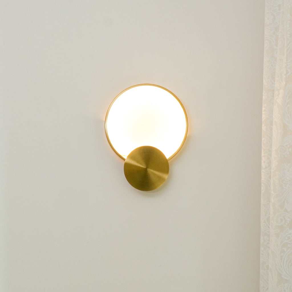 Myvelarae Wall Light Circular in Alabaster - Kingsley Beaumont