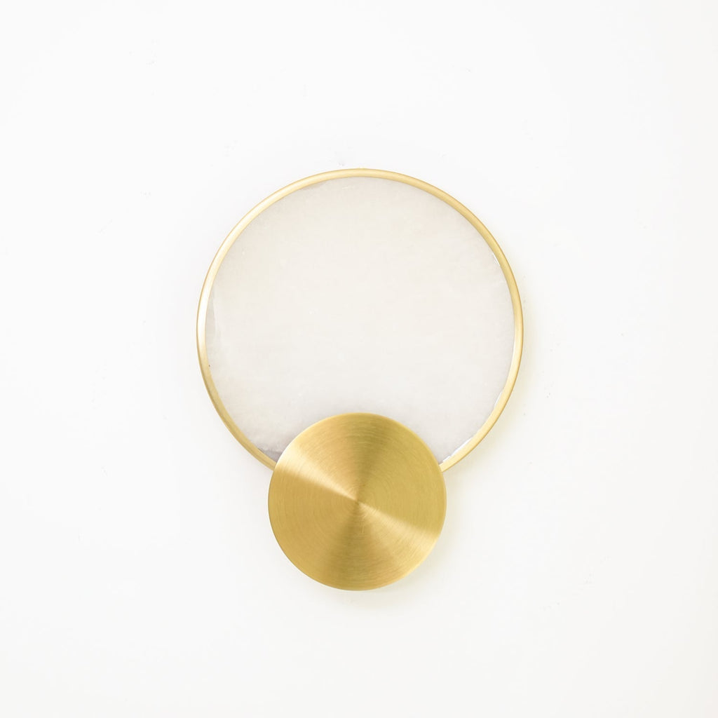Myvelarae Wall Light Circular in Alabaster - Kingsley Beaumont
