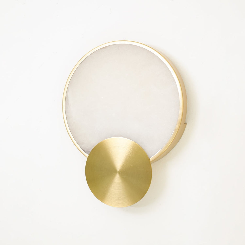 Myvelarae Wall Light Circular in Alabaster - Kingsley Beaumont