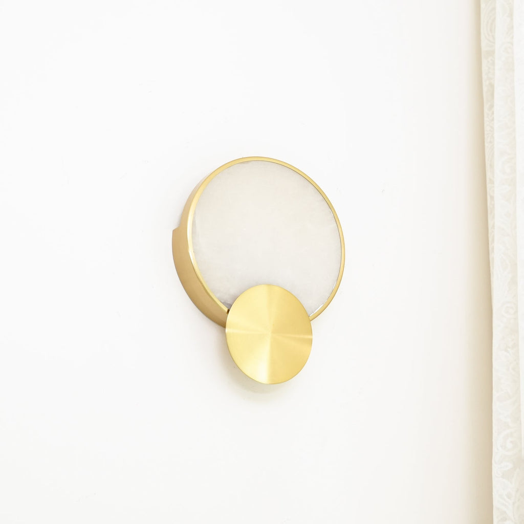 Myvelarae Wall Light Circular in Alabaster - Kingsley Beaumont