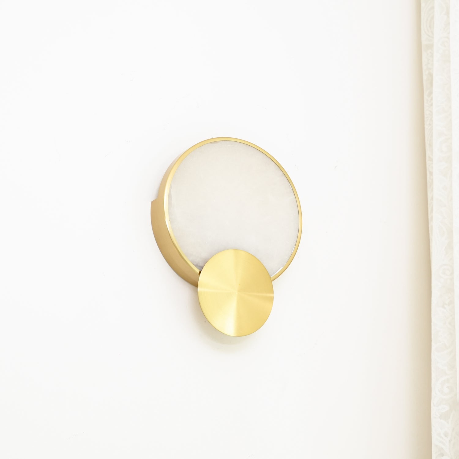Myvelarae Wall Light Circular in Alabaster - Kingsley Beaumont