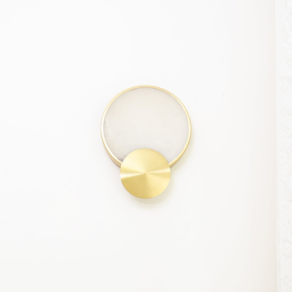 Myvelarae Wall Light Circular in Alabaster - Kingsley Beaumont