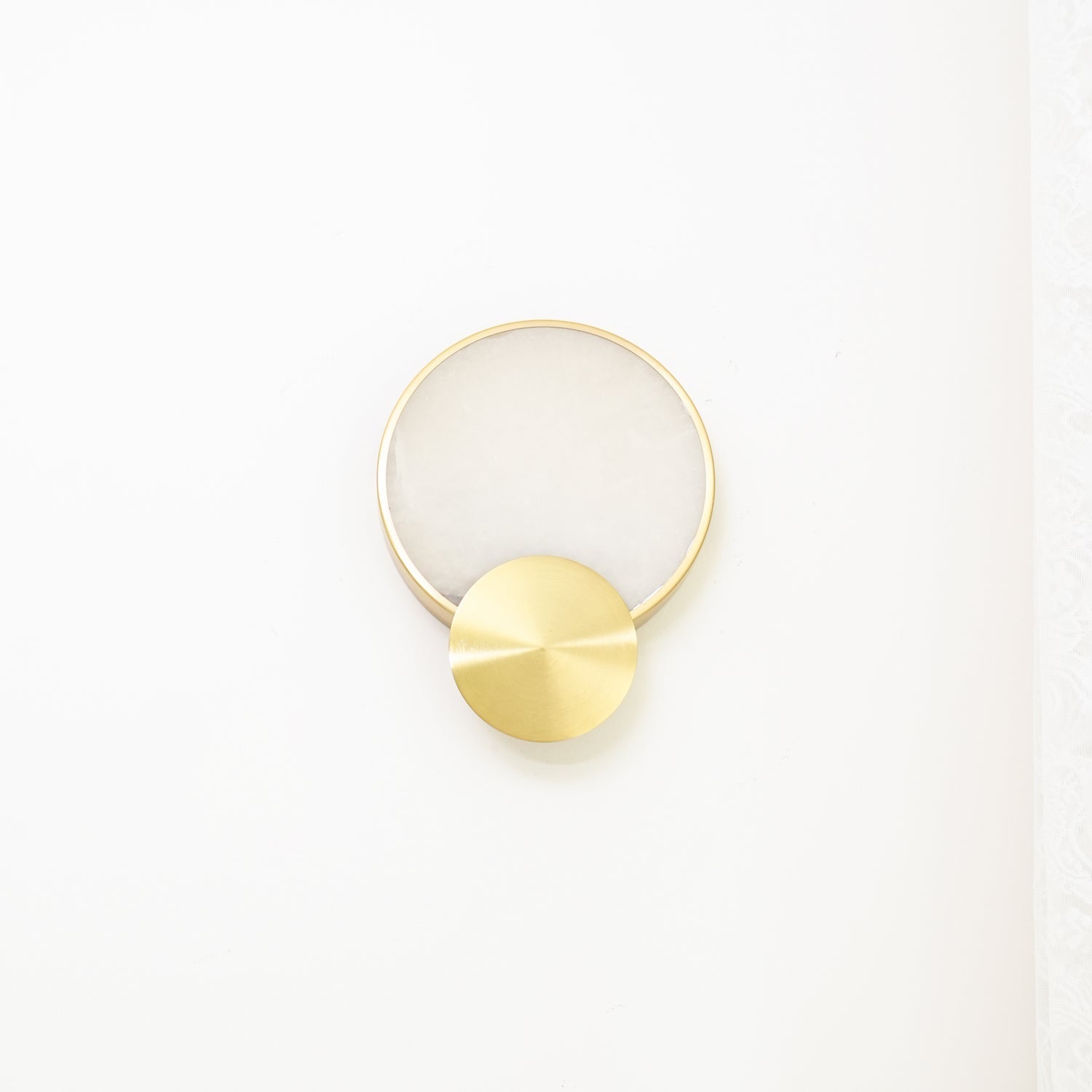Myvelarae Wall Light Circular in Alabaster - Kingsley Beaumont
