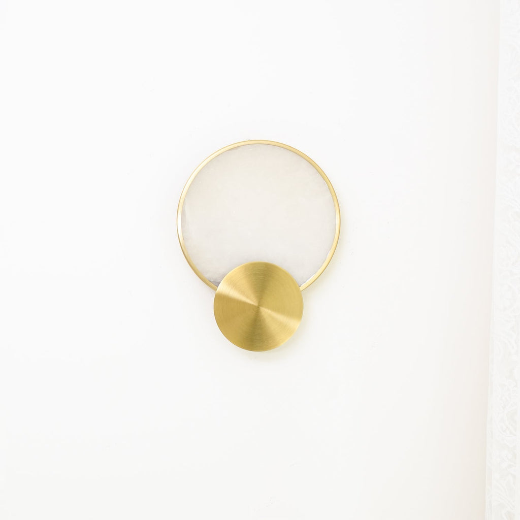 Myvelarae Wall Light Circular in Alabaster - Kingsley Beaumont