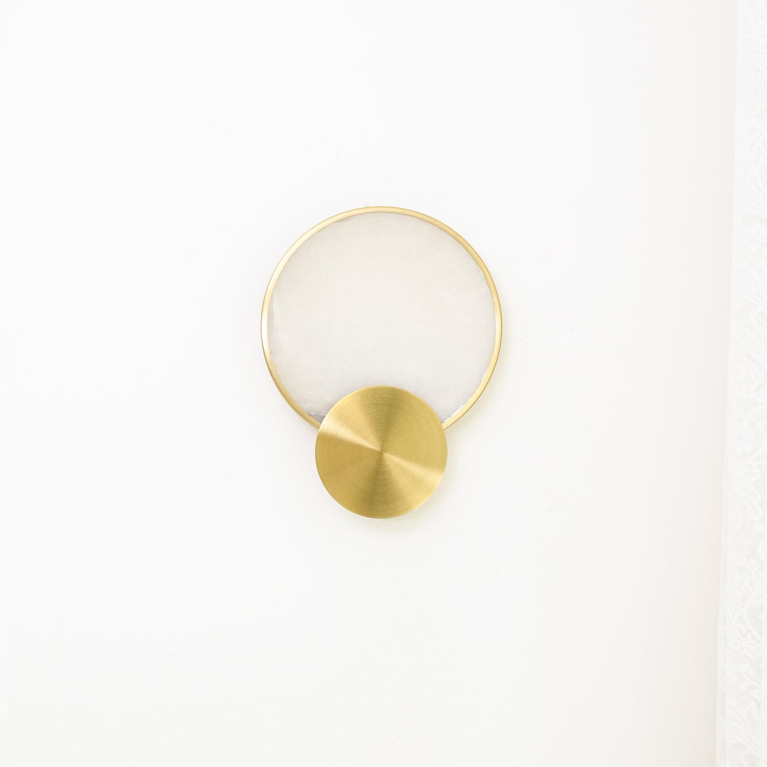 Myvelarae Wall Light Circular in Alabaster - Kingsley Beaumont