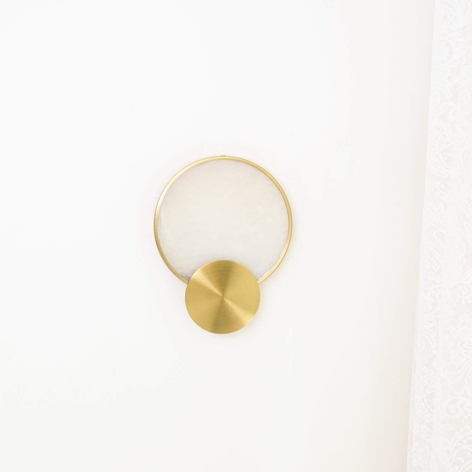 Myvelarae Wall Light Circular in Alabaster - Kingsley Beaumont