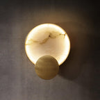 Myvelarae Wall Light Circular in Alabaster - Kingsley Beaumont