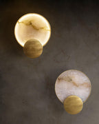 Myvelarae Wall Light Circular in Alabaster - Kingsley Beaumont