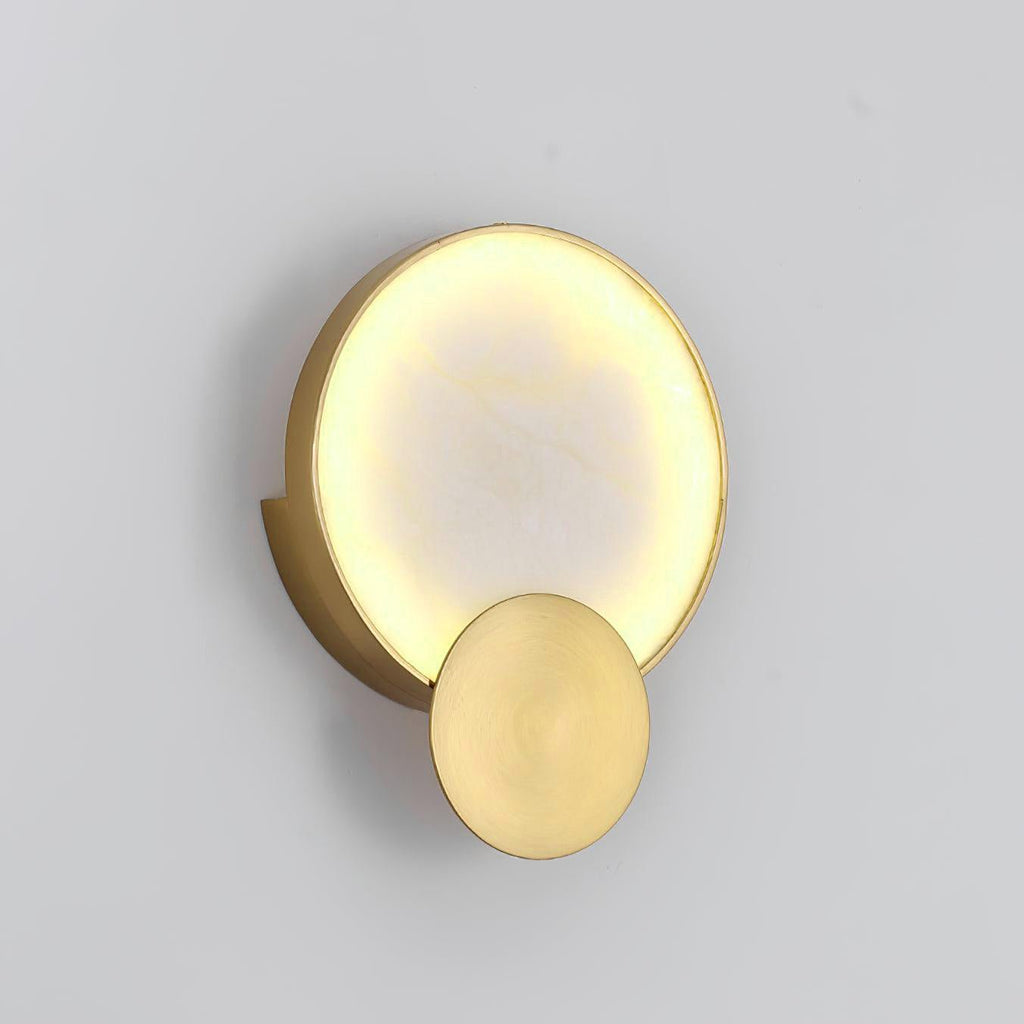 Myvelarae Wall Light Circular in Alabaster - Kingsley Beaumont