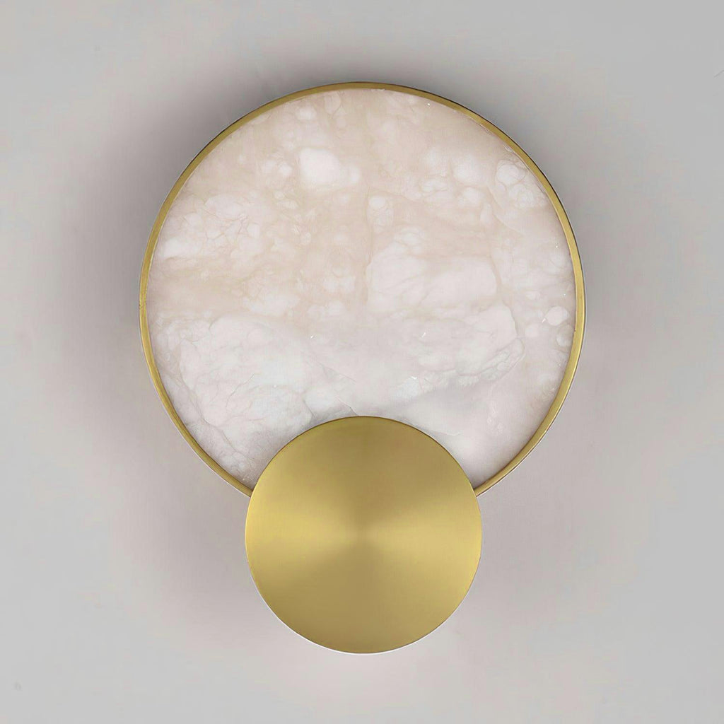 Myvelarae Wall Light Circular in Alabaster - Kingsley Beaumont