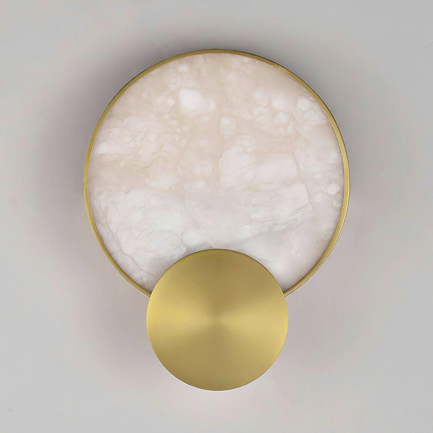 Myvelarae Wall Light Circular in Alabaster - Kingsley Beaumont