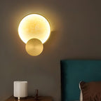 Myvelarae Wall Light Circular in Alabaster - Kingsley Beaumont
