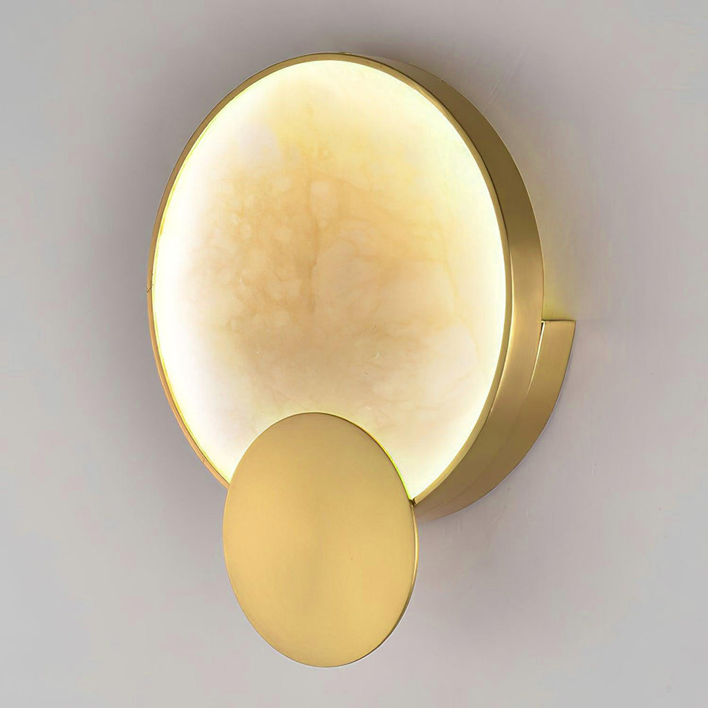Myvelarae Wall Light Circular in Alabaster - Kingsley Beaumont