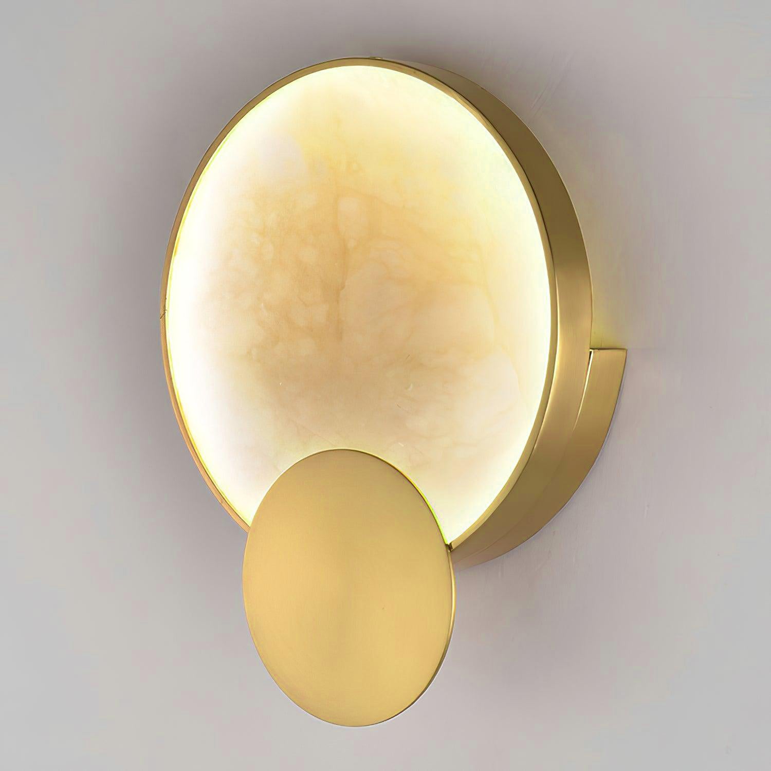 Myvelarae Wall Light Circular in Alabaster - Kingsley Beaumont