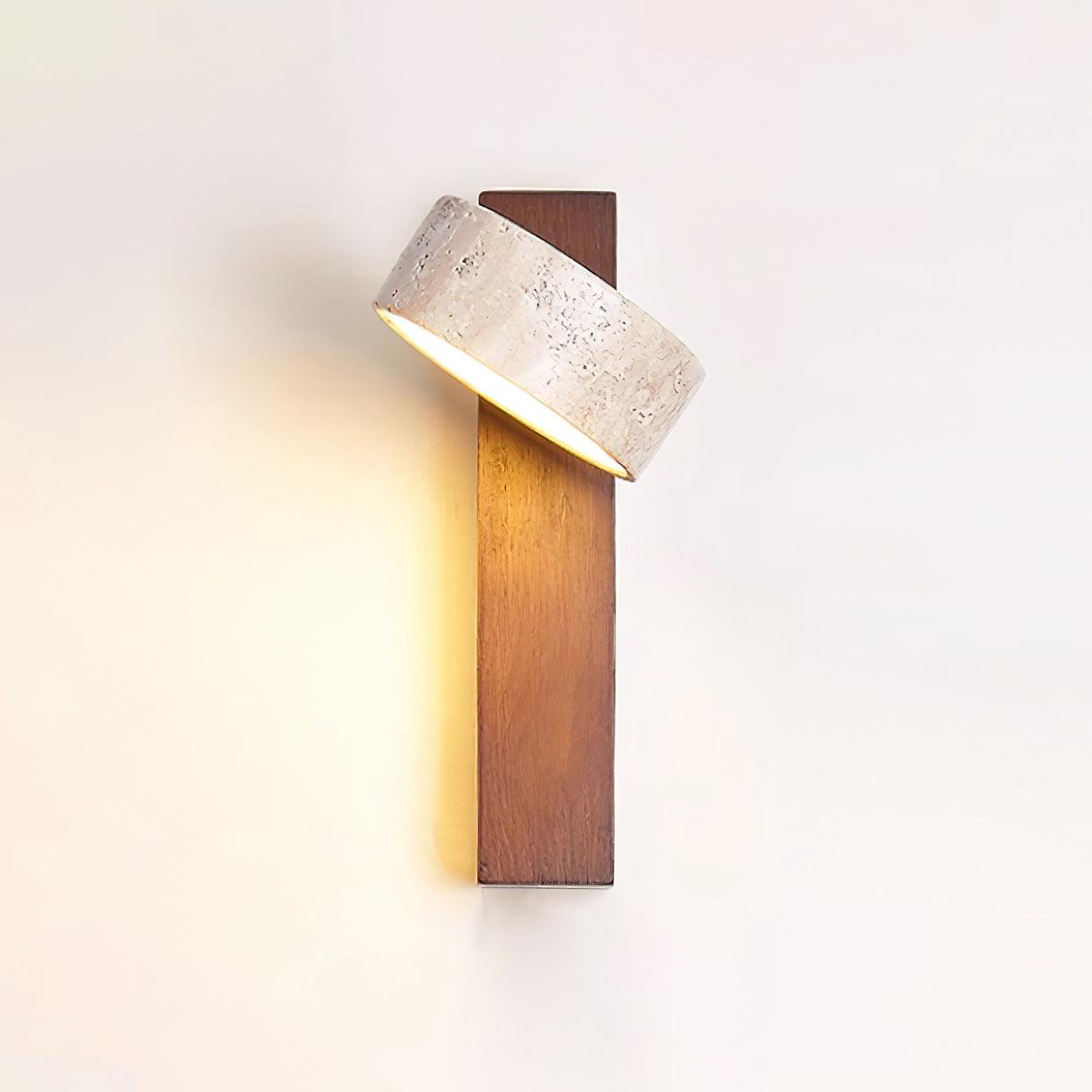Ritta  Wall Light Travertine Wood