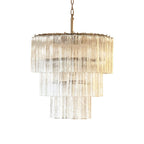 Aurora Chandelier Tiered Murano Glass Tube Waterfall Luxury