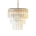 Aurora Chandelier Tiered Murano Glass Tube Waterfall Luxury