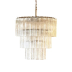 Aurora Chandelier Tiered Murano Glass Tube Waterfall Luxury