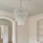 Aurora Chandelier Tiered Murano Glass Tube Waterfall Luxury