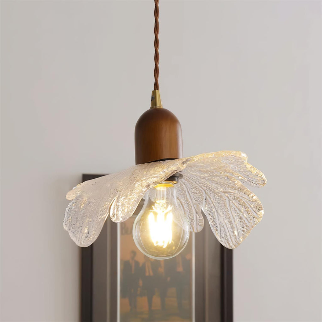 Pendant Lamp Tiffany-Style Glass Floral Shade Art