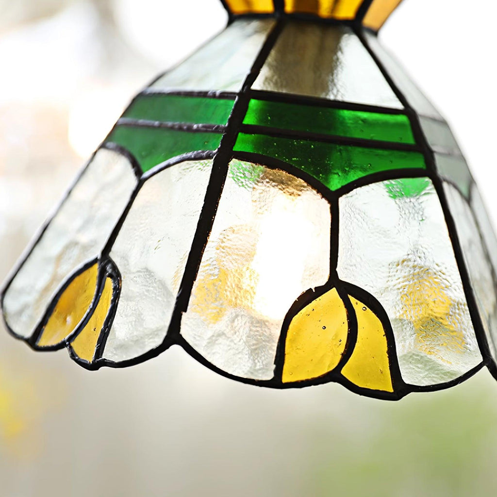 Eldine Stained Glass Pendant Light