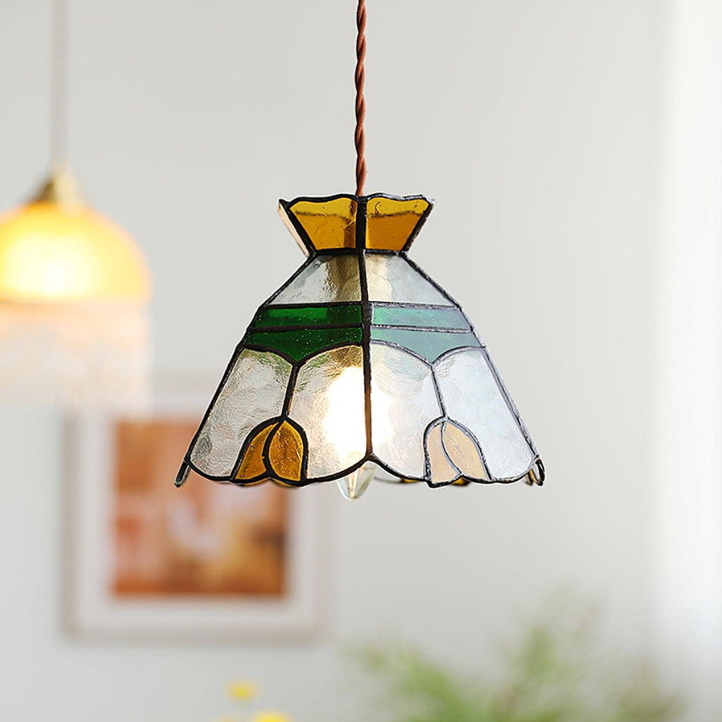Eldine Stained Glass Pendant Light