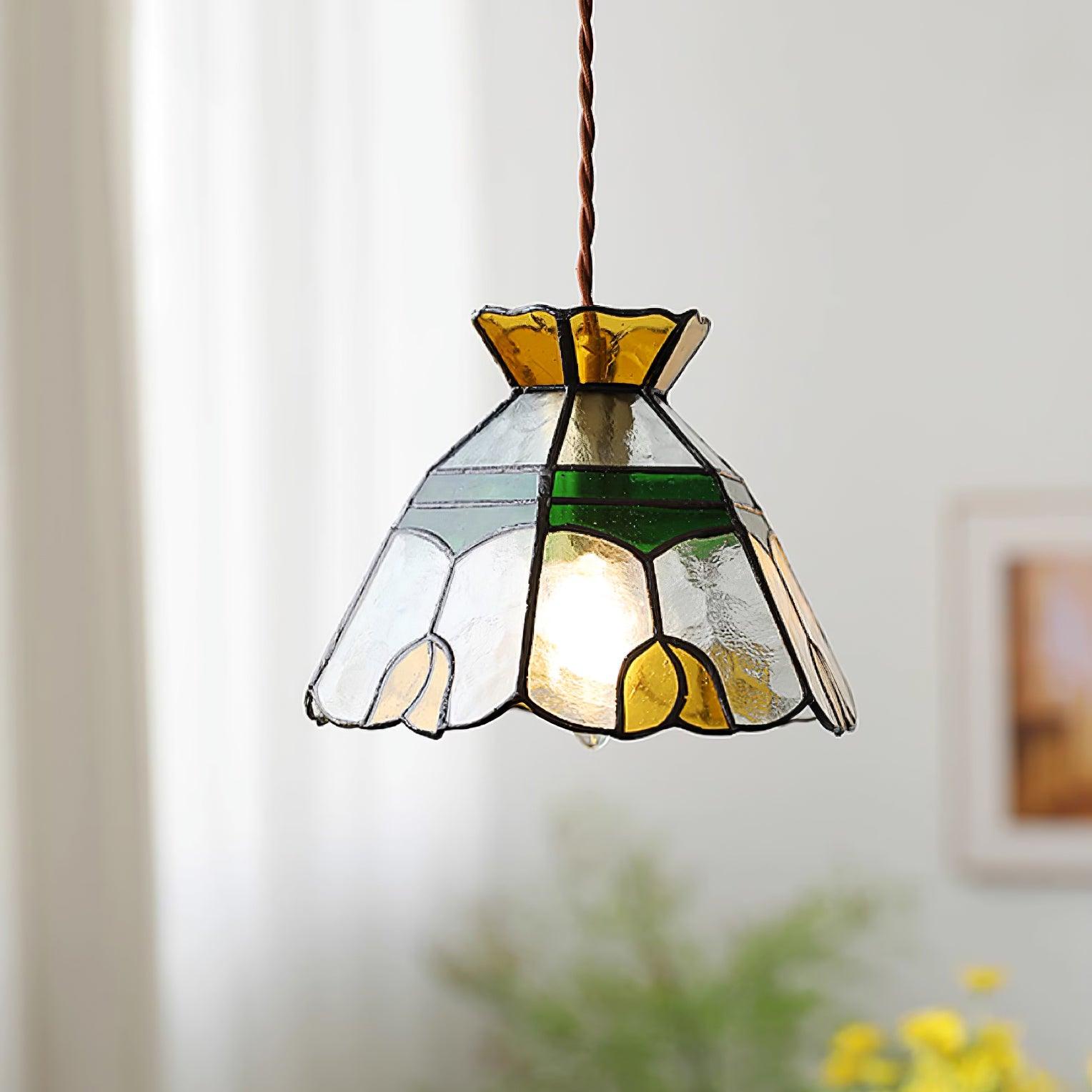 Eldine Stained Glass Pendant Light