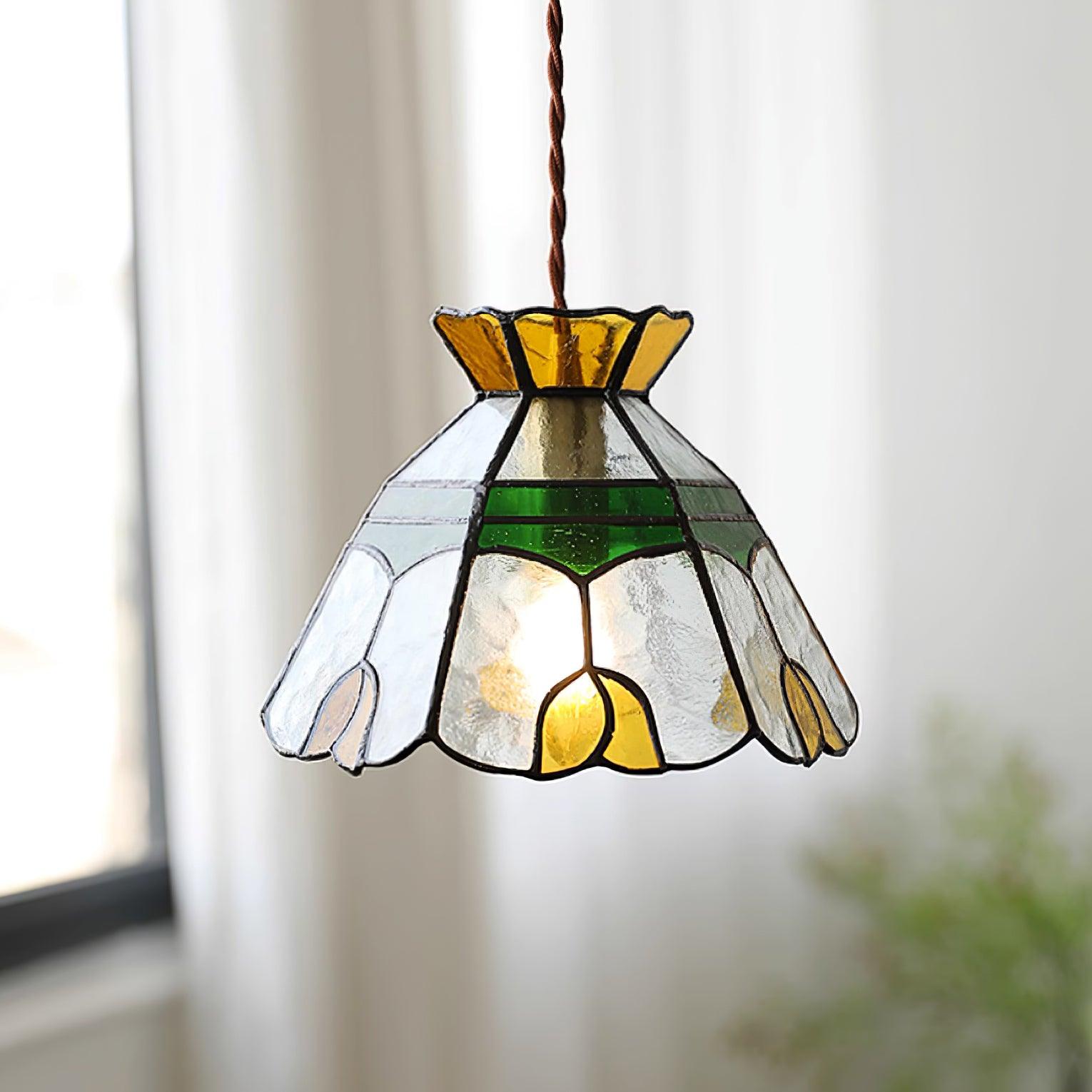 Eldine Stained Glass Pendant Light