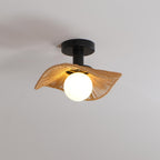 Fynora Woven Semi Flush Ceiling Light