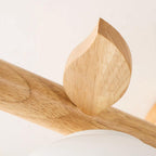 Ceiling Light Wood Body Glass Globes Organic Warm Minimalist