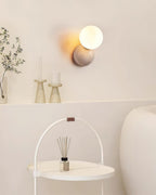 Ritta  Wall Lamp Travertine Dual-sphere Design