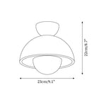 Cavora  Ceiling Light Travertine  Wood Dome Shape