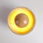 Cavora  Ceiling Light Travertine  Wood Dome Shape