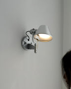 Wall Lamp Metal Body Conical Shade Adjustable Modern Minimalist