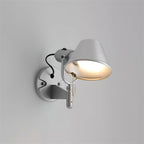 Wall Lamp Metal Body Conical Shade Adjustable Modern Minimalist