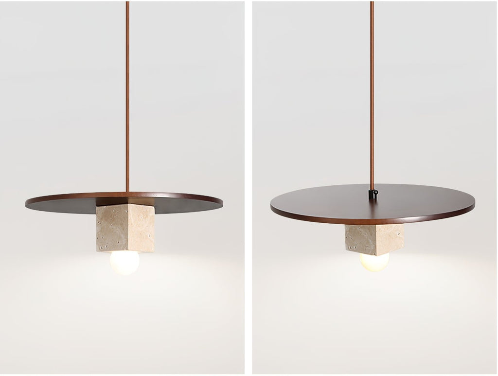 Ucariel Geometric Travertine Pendant Light