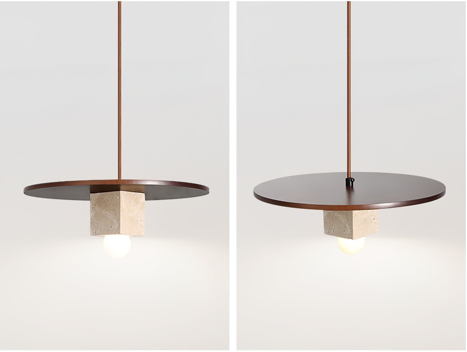 Ucariel Geometric Travertine Pendant Light