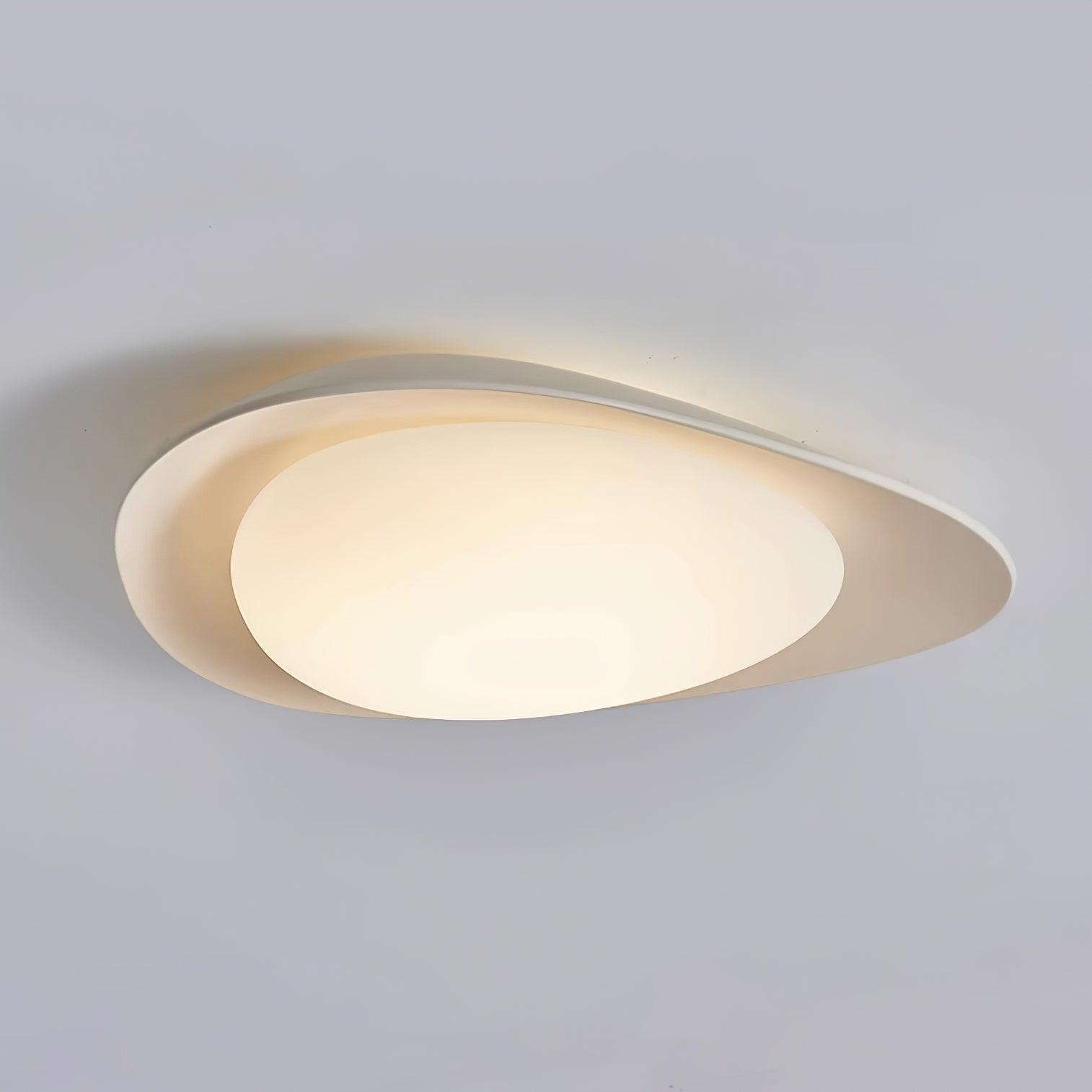 Blex Ceiling Lamp Green&Beige Pebble Shape
