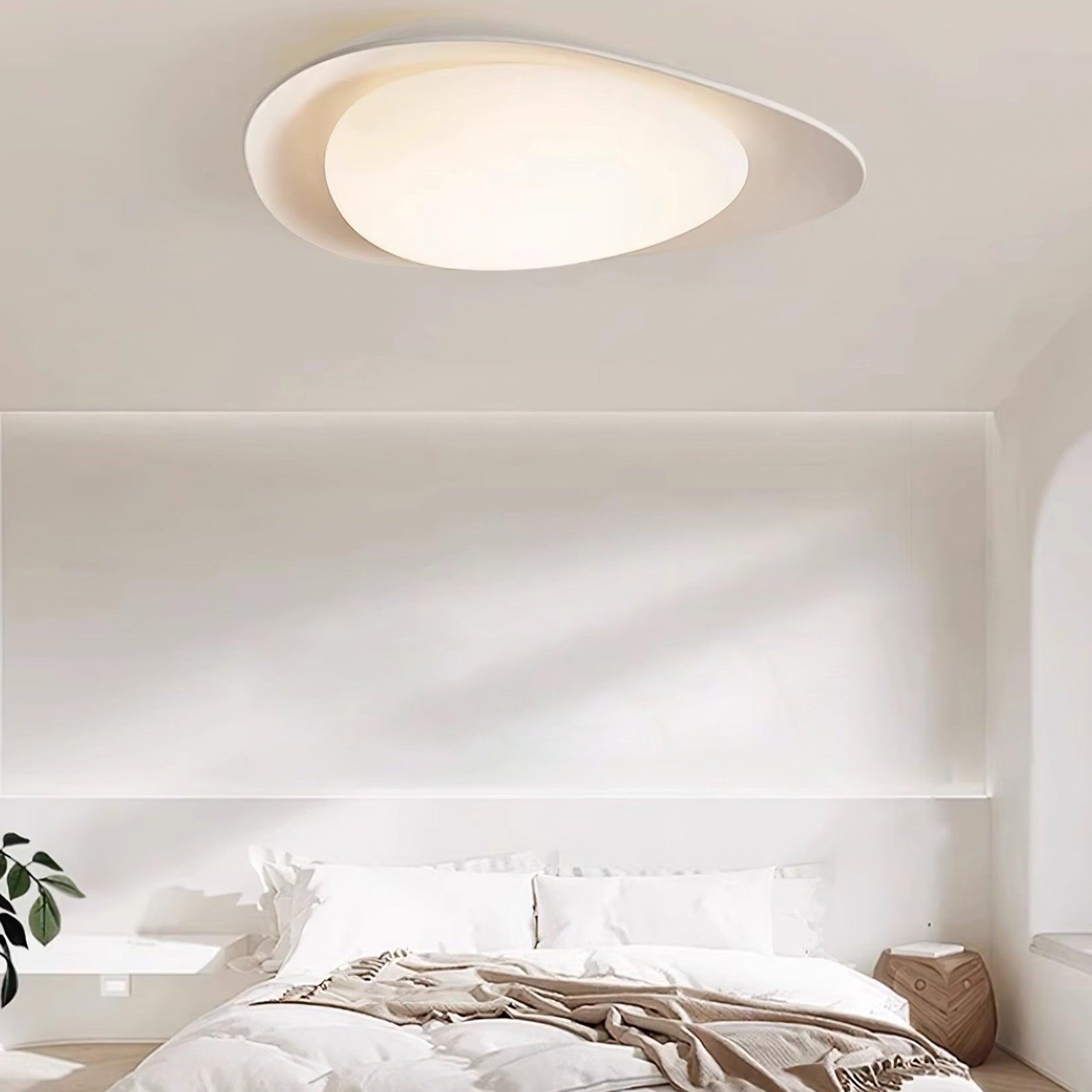 Blex Ceiling Lamp Green&Beige Pebble Shape