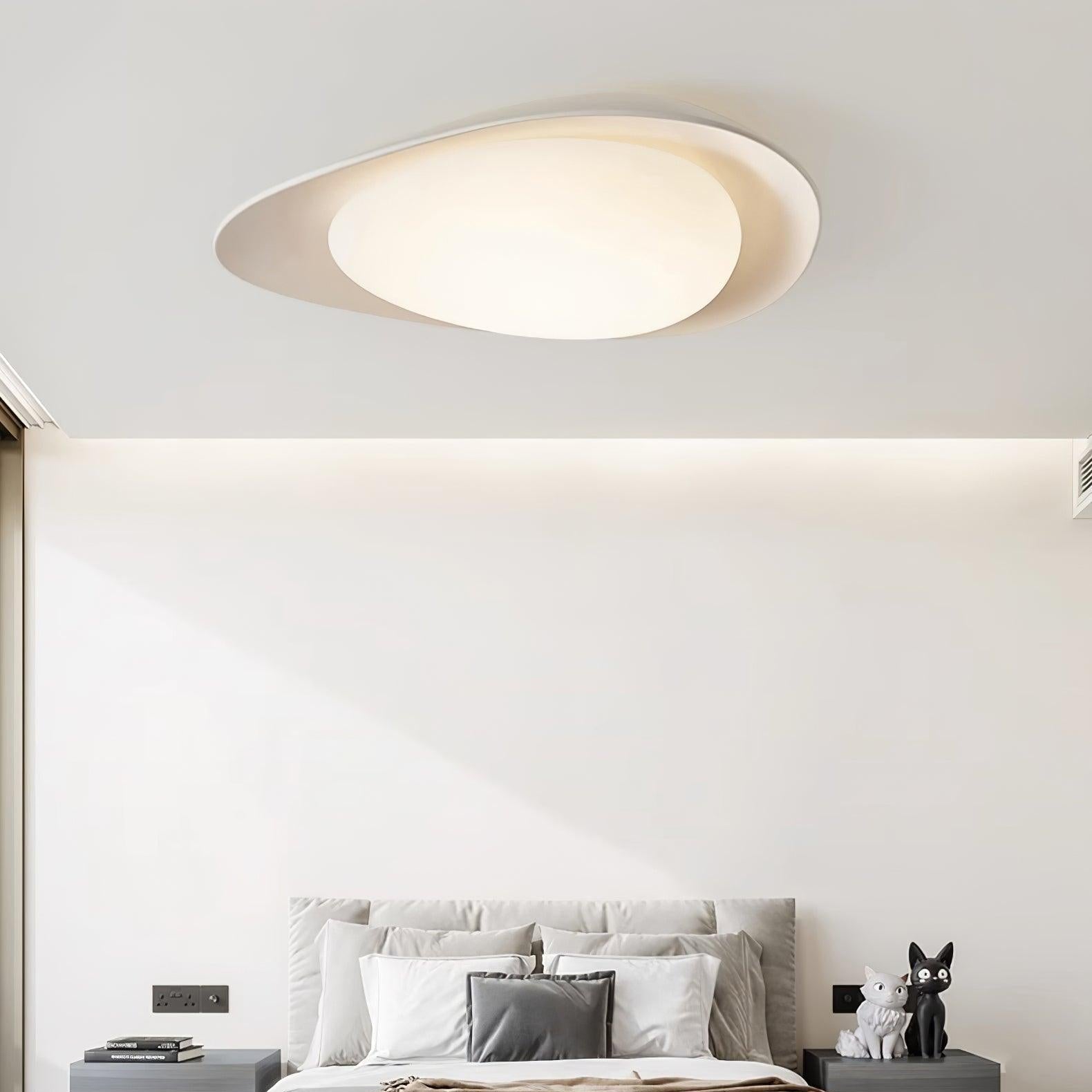 Blex Ceiling Lamp Green&Beige Pebble Shape