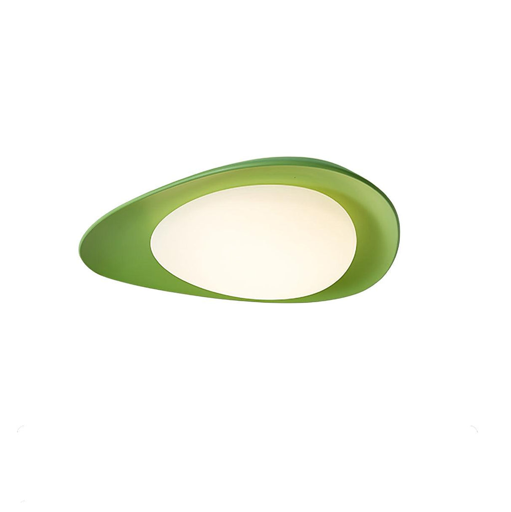 Blex Ceiling Lamp Green&Beige Pebble Shape
