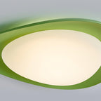 Blex Ceiling Lamp Green&Beige Pebble Shape