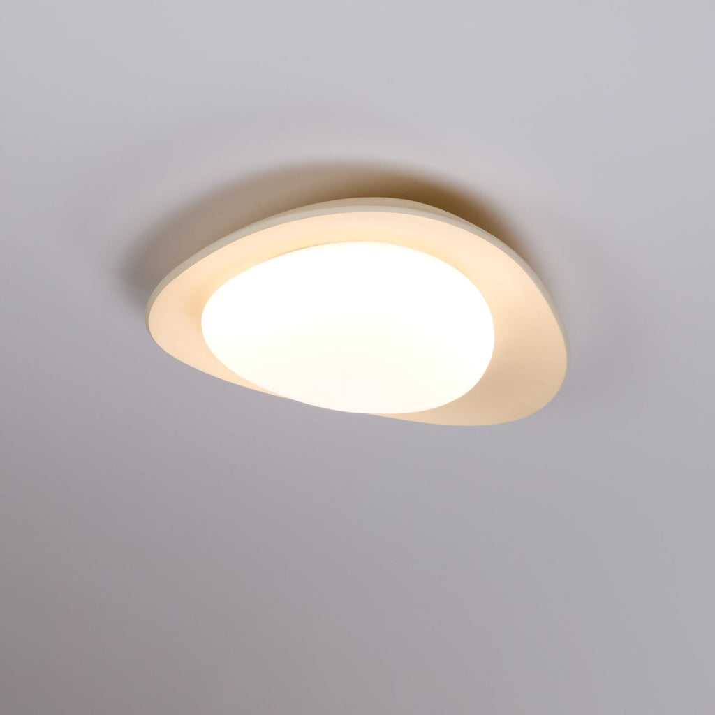 Blex Ceiling Lamp Green&Beige Pebble Shape