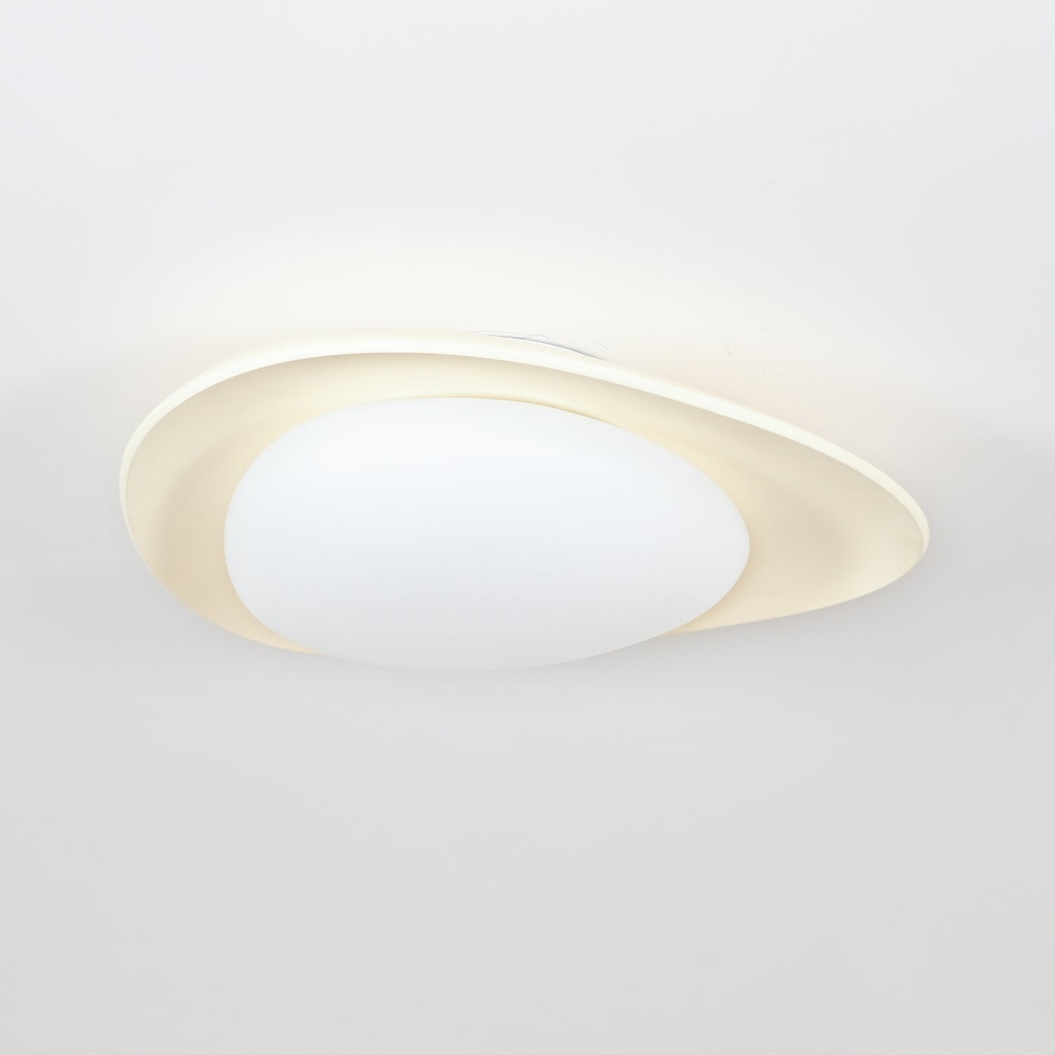 Blex Ceiling Lamp Green&Beige Pebble Shape