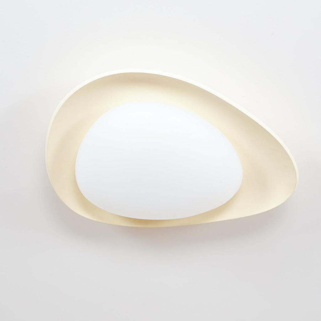 Blex Ceiling Lamp Green&Beige Pebble Shape