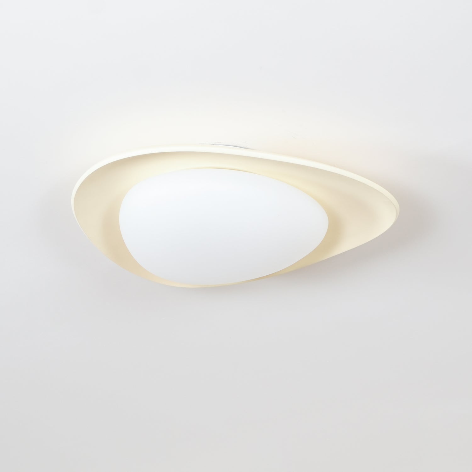 Blex Ceiling Lamp Green&Beige Pebble Shape