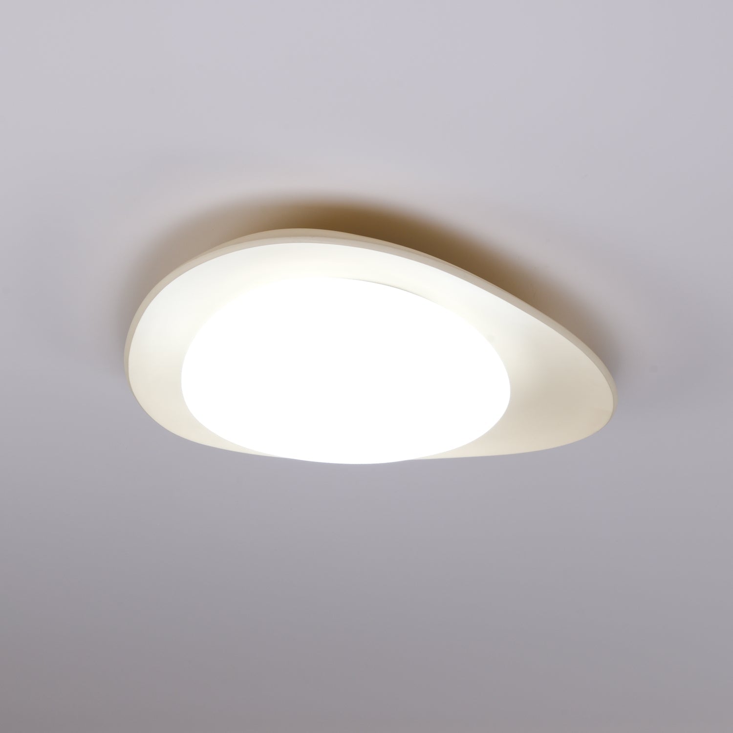 Blex Ceiling Lamp Green&Beige Pebble Shape